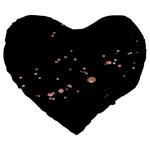 Abstract Rose Gold Glitter Background Large 19  Premium Flano Heart Shape Cushions Front