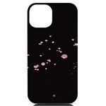 Abstract Rose Gold Glitter Background iPhone 14 Black UV Print Case Front