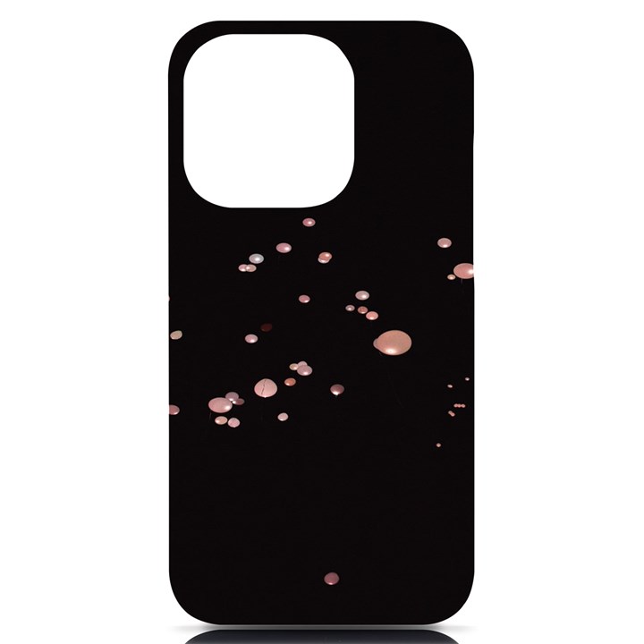 Abstract Rose Gold Glitter Background iPhone 14 Pro Black UV Print Case