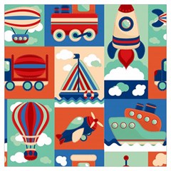 Toy-transport-cartoon-seamless-pattern-with-airplane-aerostat-sail-yacht-vector-illustration Lightweight Scarf  by uniart180623