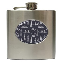 New York City Nyc Pattern Hip Flask (6 Oz) by uniart180623