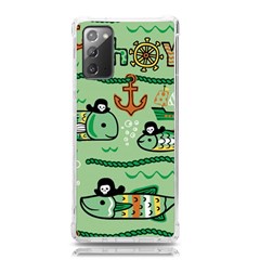 Seamless Pattern Fishes Pirates Cartoon Samsung Galaxy Note 20 Tpu Uv Case by uniart180623