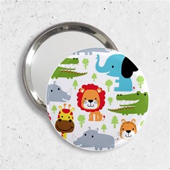 Seamless-pattern-vector-with-animals-cartoon 2 25  Handbag Mirrors by uniart180623