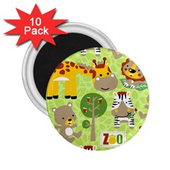 Funny-animals-cartoon 2 25  Magnets (10 Pack)  by uniart180623