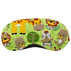 Funny-animals-cartoon Sleeping Mask by uniart180623