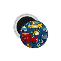 Seamless-pattern-vehicles-cartoon-with-funny-drivers 1 75  Magnets by uniart180623