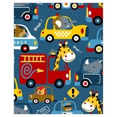 Seamless-pattern-vehicles-cartoon-with-funny-drivers Drawstring Bag (small) by uniart180623