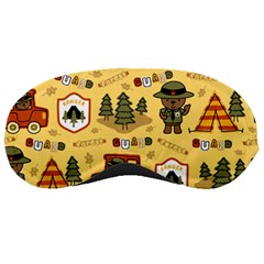 Seamless-pattern-funny-ranger-cartoon Sleeping Mask by uniart180623