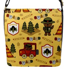 Seamless-pattern-funny-ranger-cartoon Flap Closure Messenger Bag (s) by uniart180623