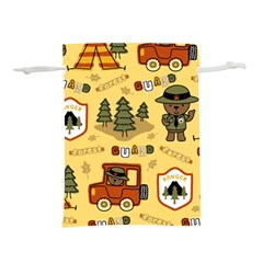 Seamless-pattern-funny-ranger-cartoon Lightweight Drawstring Pouch (m) by uniart180623