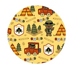 Seamless-pattern-funny-ranger-cartoon Mini Round Pill Box (pack Of 5) by uniart180623