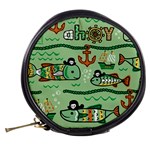 Seamless-pattern-fishes-pirates-cartoon Mini Makeup Bag Back