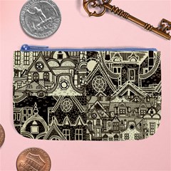 Four-hand-drawn-city-patterns Large Coin Purse by uniart180623