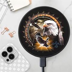 Eagle Dreamcatcher Art Bird Native American Wireless Fast Charger(black) by uniart180623