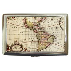 Vintage World Map Old  Globe Antique America Cigarette Money Case by uniart180623