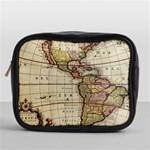 Vintage World Map Old  Globe Antique America Mini Toiletries Bag (One Side) Front