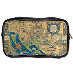 Vintatge Map Of Washington Dc Toiletries Bag (two Sides) by uniart180623