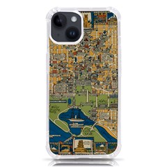 Vintatge Map Of Washington Dc Iphone 14 Tpu Uv Print Case by uniart180623