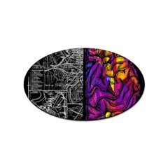 Ambiguity Tobe Brain Duality Mind Minimal Thinking Sticker (oval) by uniart180623