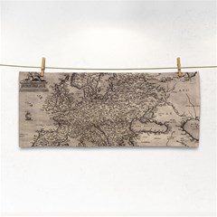 Vintage Map Europe Hand Towel by uniart180623