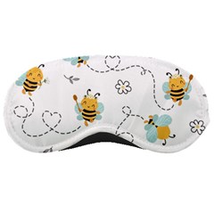 Bee Art Pattern Design Wallpaper Background Print Sleeping Mask by uniart180623