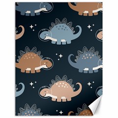 Dino Art Pattern Design Wallpaper Background Canvas 18  X 24  by uniart180623