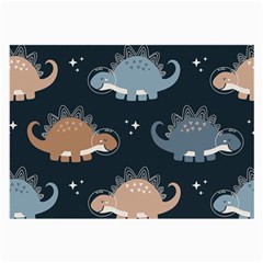 Dino Art Pattern Design Wallpaper Background Large Glasses Cloth (2 Sides) by uniart180623