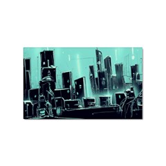 Buildings City Urban Destruction Background Sticker (rectangular) by uniart180623