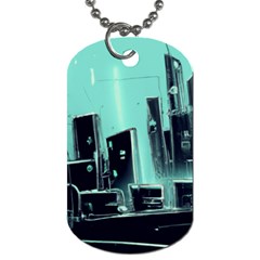 Buildings City Urban Destruction Background Dog Tag (one Side) by uniart180623