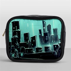 Buildings City Urban Destruction Background Mini Toiletries Bag (one Side) by uniart180623