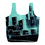 Buildings City Urban Destruction Background Full Print Recycle Bag (L) Back