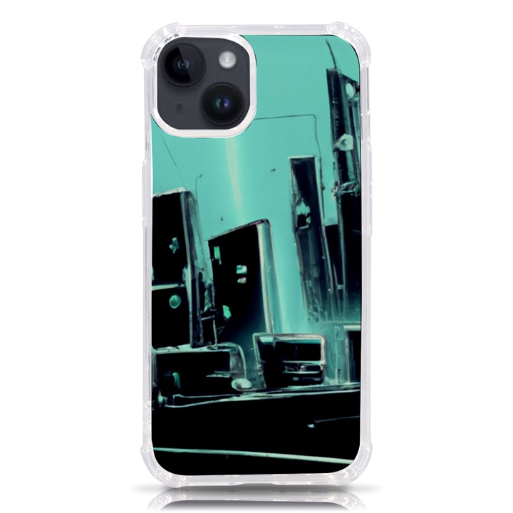 Buildings City Urban Destruction Background iPhone 14 TPU UV Print Case