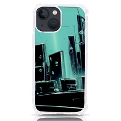 Buildings City Urban Destruction Background Iphone 13 Mini Tpu Uv Print Case by uniart180623