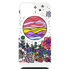 Rainbow Fun Cute Minimal Doodle Drawing Unique Iphone 14 Plus Black Uv Print Case by uniart180623