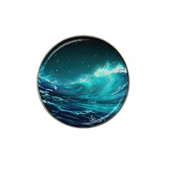 Tsunami Waves Ocean Sea Nautical Nature Water Hat Clip Ball Marker (4 Pack) by uniart180623