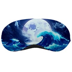 Waves Ocean Sea Tsunami Nautical Blue Sleeping Mask by uniart180623