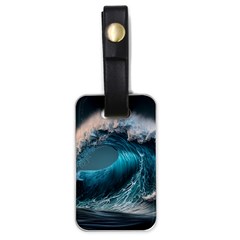 Tsunami Waves Ocean Sea Water Rough Seas Luggage Tag (one Side) by uniart180623