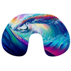 Waves Ocean Sea Tsunami Nautical Nature Water Travel Neck Pillow by uniart180623