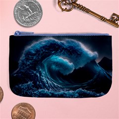 Tsunami Waves Ocean Sea Water Rough Seas Large Coin Purse by uniart180623