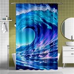 Tsunami Tidal Wave Ocean Waves Sea Nature Water Blue Shower Curtain 48  x 72  (Small)  Curtain(48  X 72 )