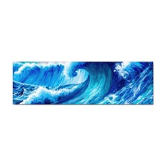 Tsunami Tidal Wave Ocean Waves Sea Nature Water Blue Painting Sticker Bumper (100 Pack) by uniart180623