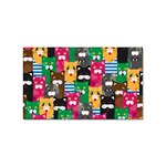 Cat Funny Colorful Pattern Sticker (Rectangular) Front