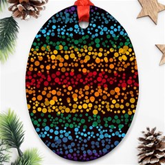 Patterns Rainbow Oval Ornament (two Sides) by uniart180623