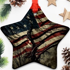 Flag Usa American Flag Star Ornament (two Sides) by uniart180623