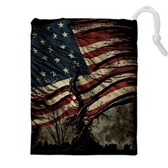 Flag Usa American Flag Drawstring Pouch (4xl) by uniart180623