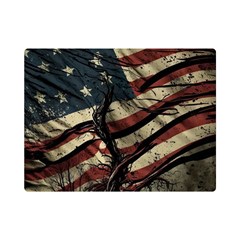 Flag Usa American Flag Premium Plush Fleece Blanket (mini) by uniart180623