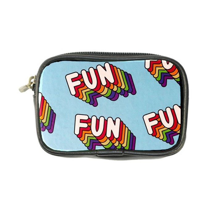 Fun Word Inscription Rainbow Pattern Coin Purse