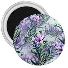 Beautiful Rosemary Floral Pattern 3  Magnets by Ravend