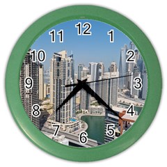 Building Sea Architecture Marina Color Wall Clock by Ravend