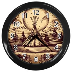 Nation Indian Native Indigenous Wall Clock (black) by Ravend